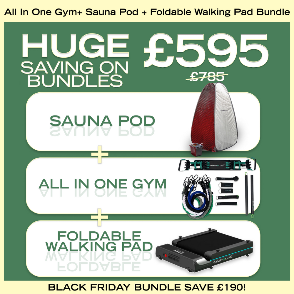 All in one portable gym + sauna pod + foldable walking pad (Black Friday Bundle)
