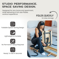 Gymproluxe portable pilates refomer